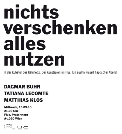 Flyer:»nichts verschenken alles nutzen«