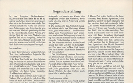 Das misslungene Portrait; Es bleibt dabei…